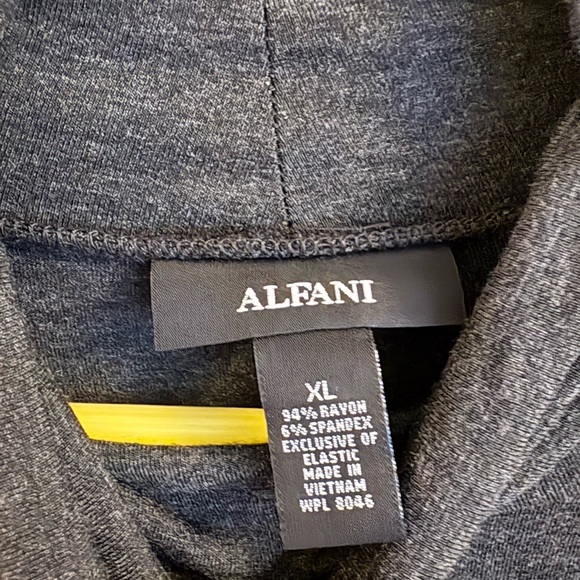 Alfani dark gray turtleneck with ruched sleeves - Picture 3 of 13